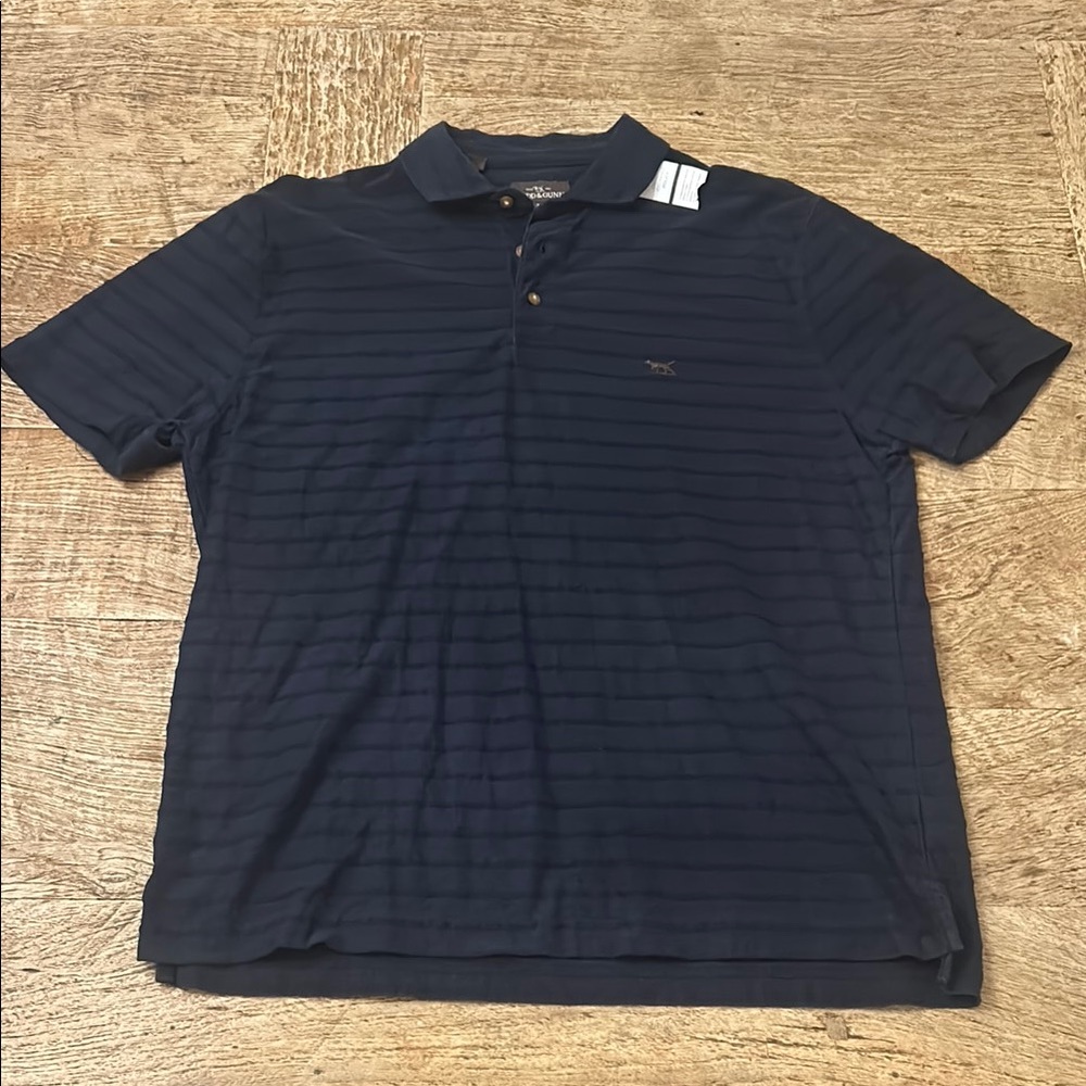Rodd & Gunn Navy Striped Polo Shirt